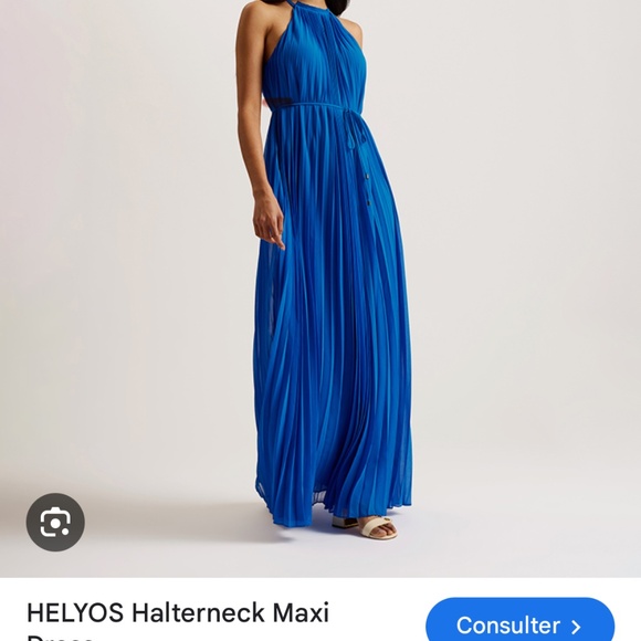 Ted Baker London Helios blue pleated dress - Picture 4 of 7